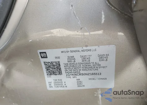 2022 Cadillac Xt5 Fwd Premium Luxury from USA, damaged, VIN 1GYKNCRS0NZ165513